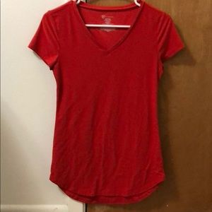 Red v-neck
